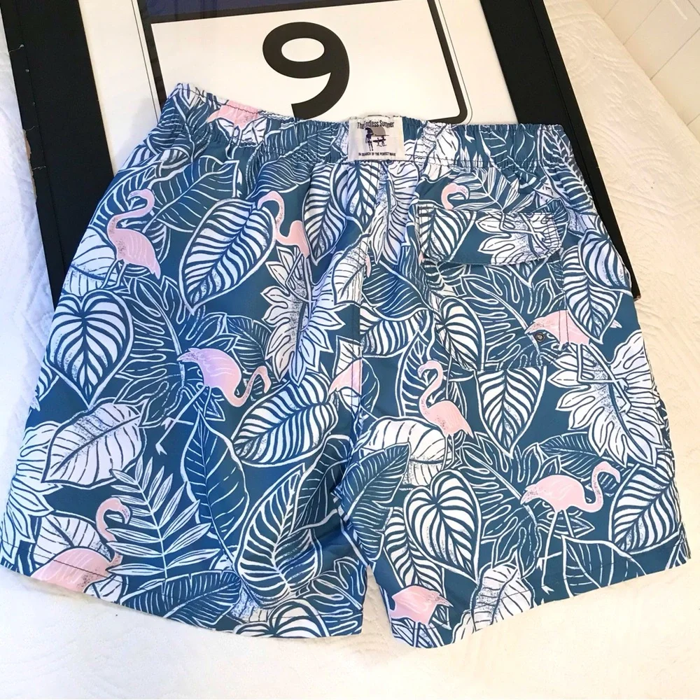 Endless Summer Flamingo Print Swim Trunks NWT